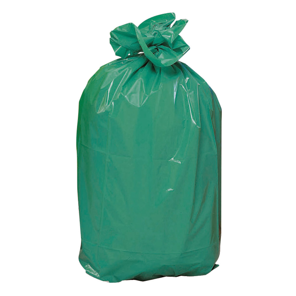 Sacs poubelle vert 110 L, le carton de 200
