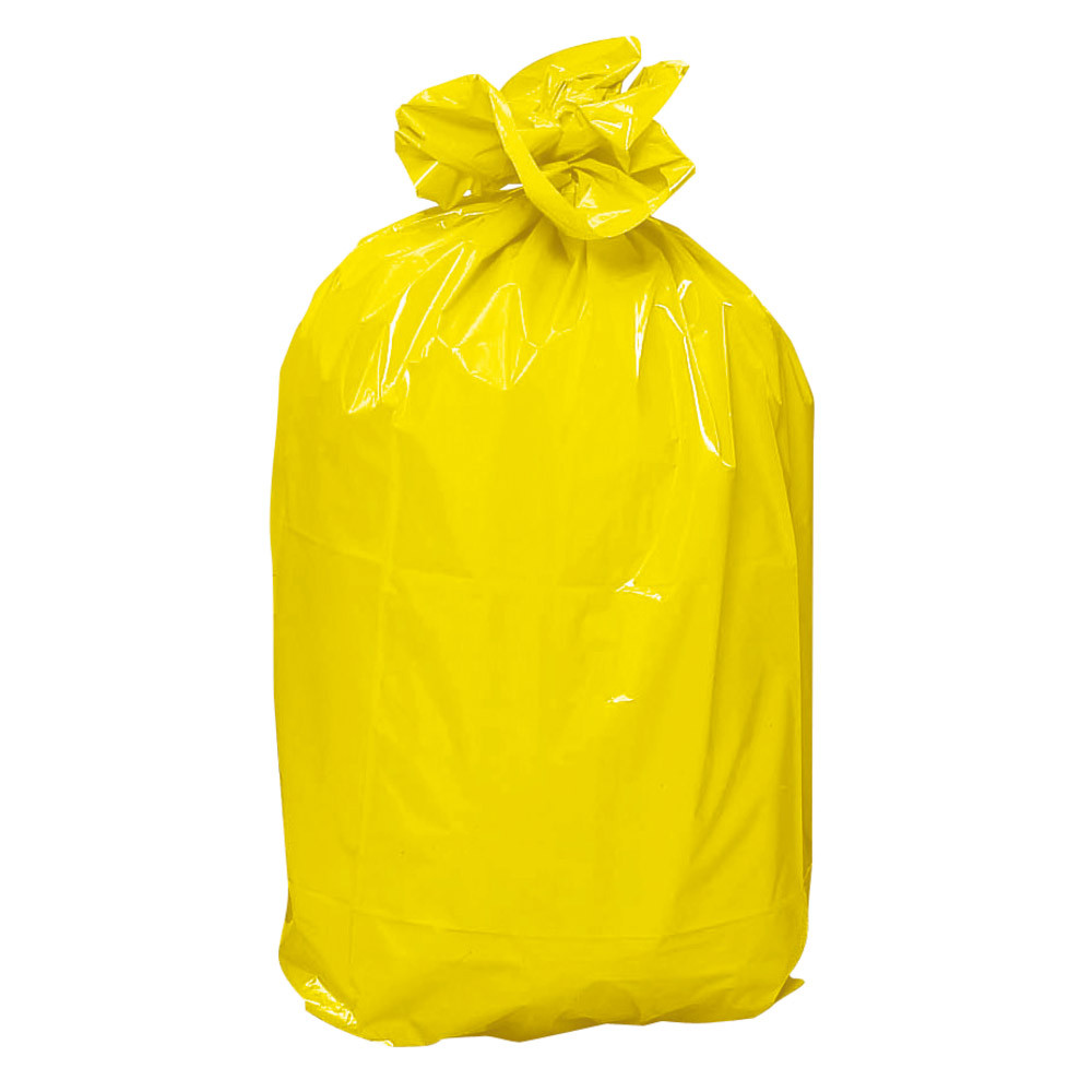 Sacs poubelle jaune 110 L, le carton de 200