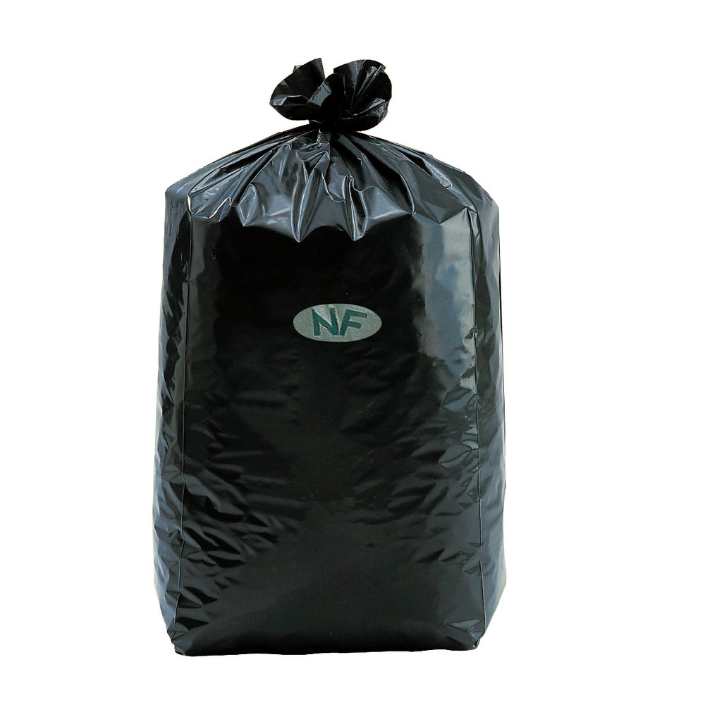 500 sacs poubelles NF en fléxitène 110 L coloris noir