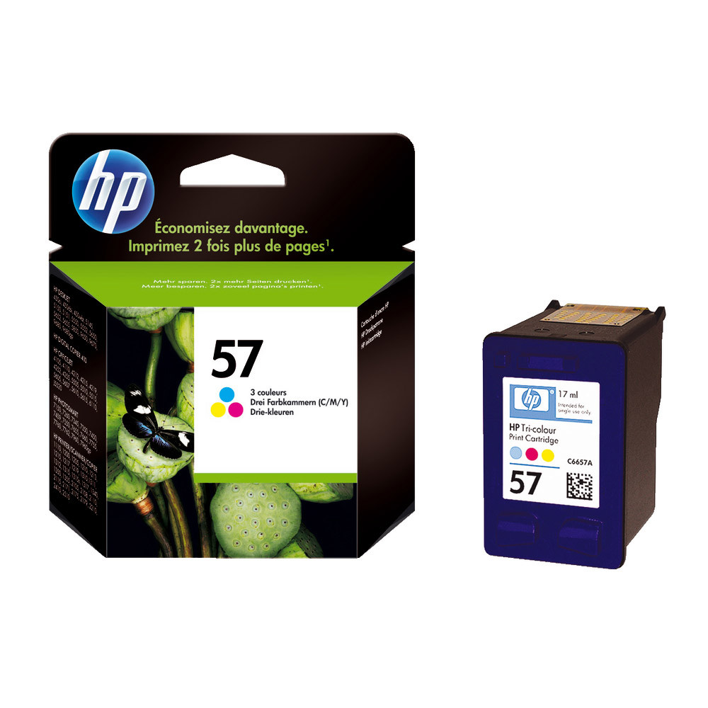 Cartouche HP 57XL couleurs (cyan, magenta, jaune) pour imprimantes jet d'encre
