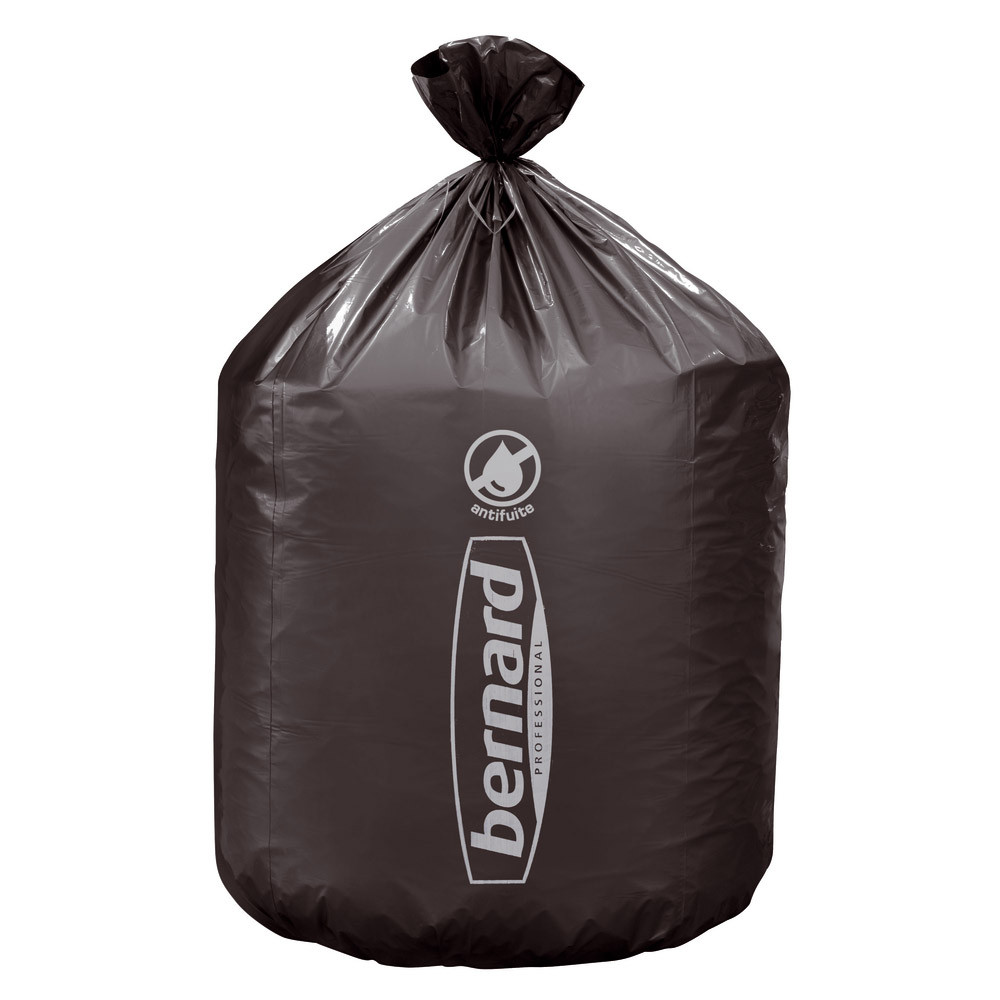 500 sacs poubelle en supertène Bernard 30 L coloris gris