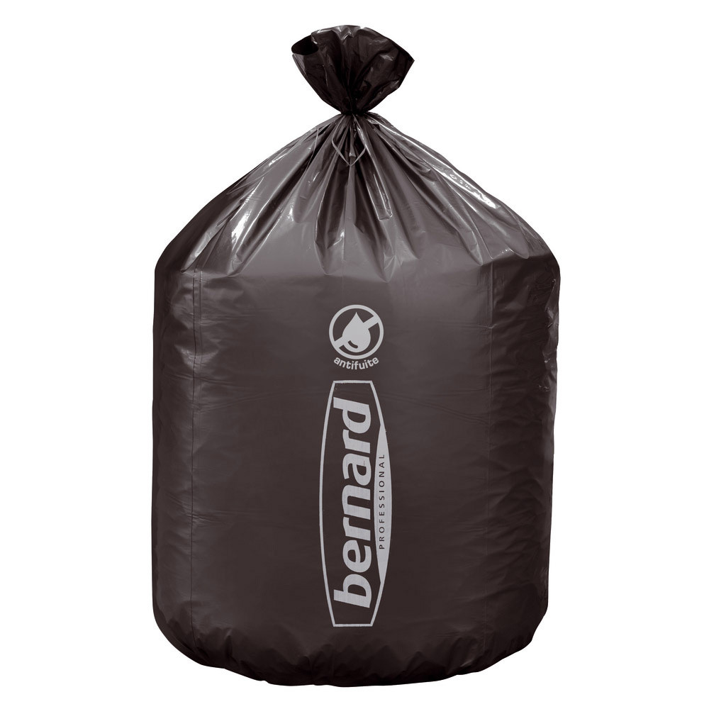 250 sacs poubelle en supertène Bernard 110 L coloris gris