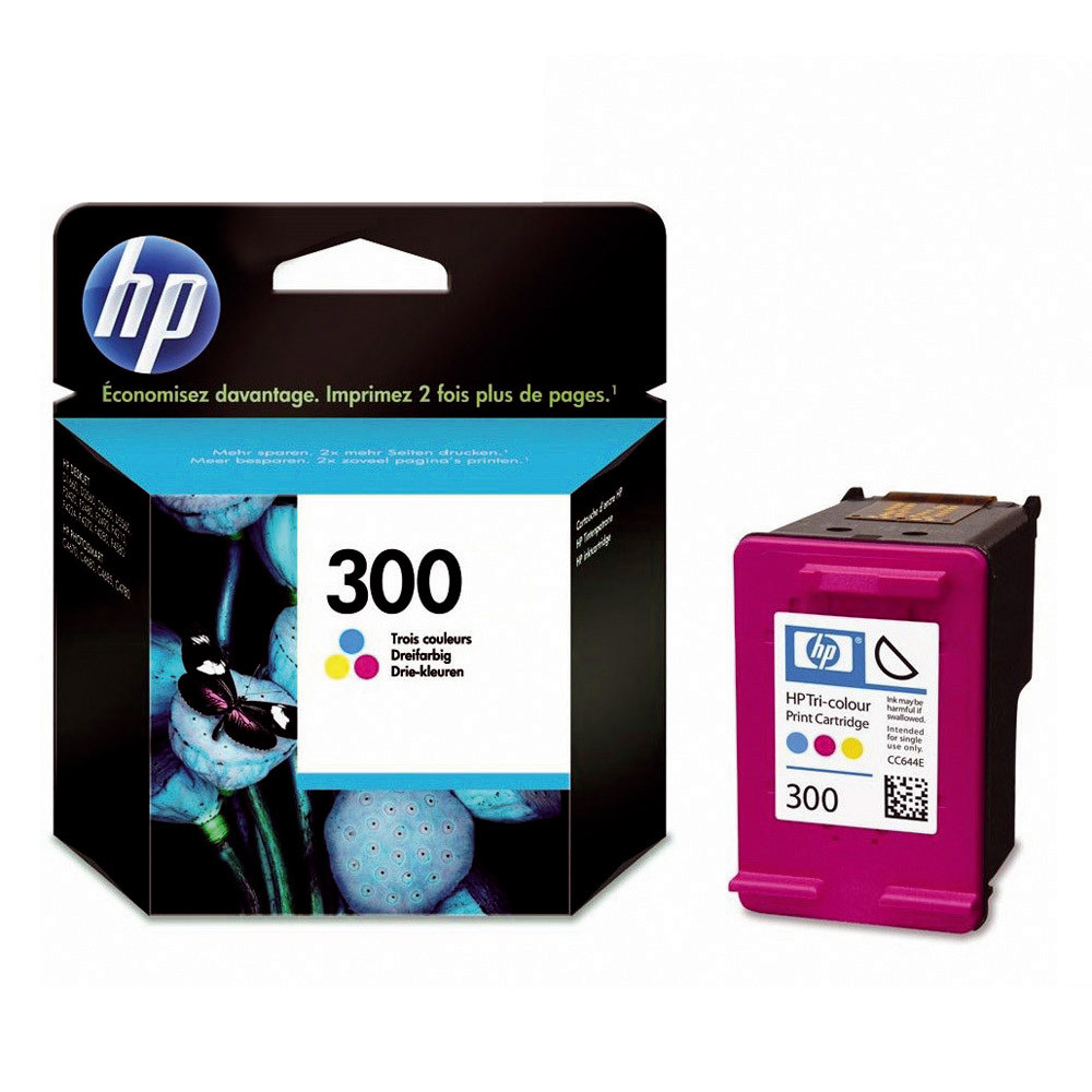 Cartouche HP 300 couleurs (cyan+magenta+jaune) pour imprimantes jet d'encre