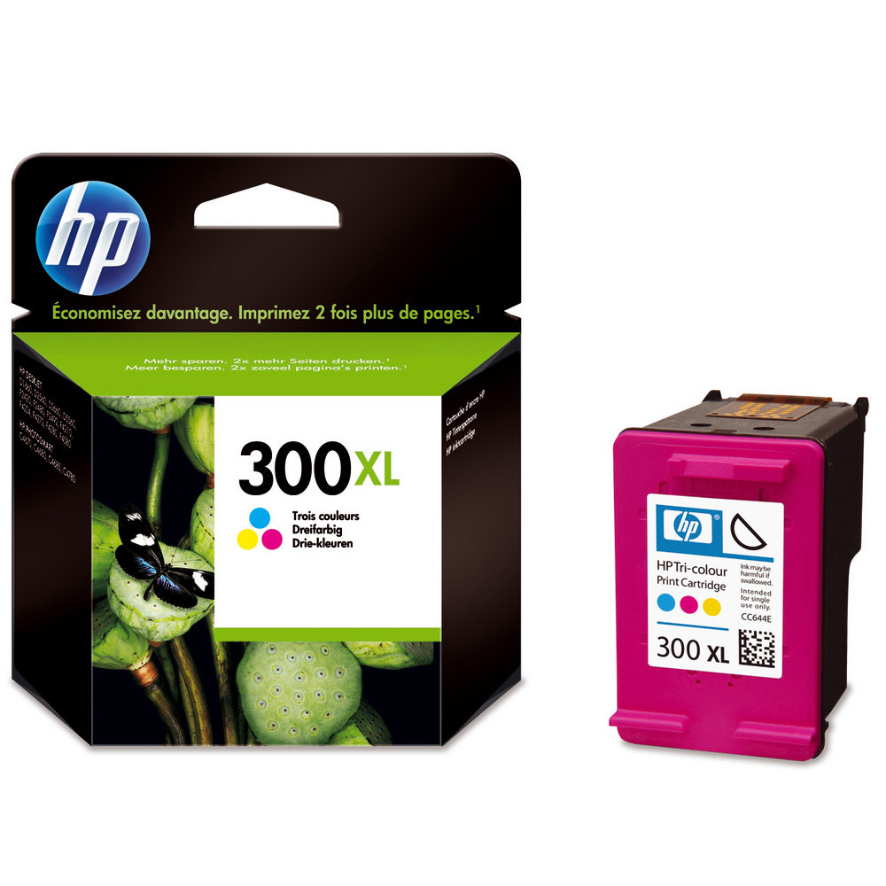 Cartouche HP 300 XL couleurs (cyan+magenta+jaune) pour imprimantes jet d'encre