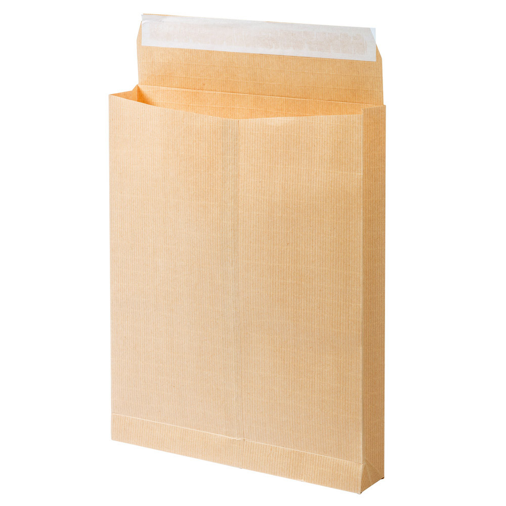 50 Pochettes Kraft armé à soufflets 50 mm GPV format 260 X 330 sans fenêtre