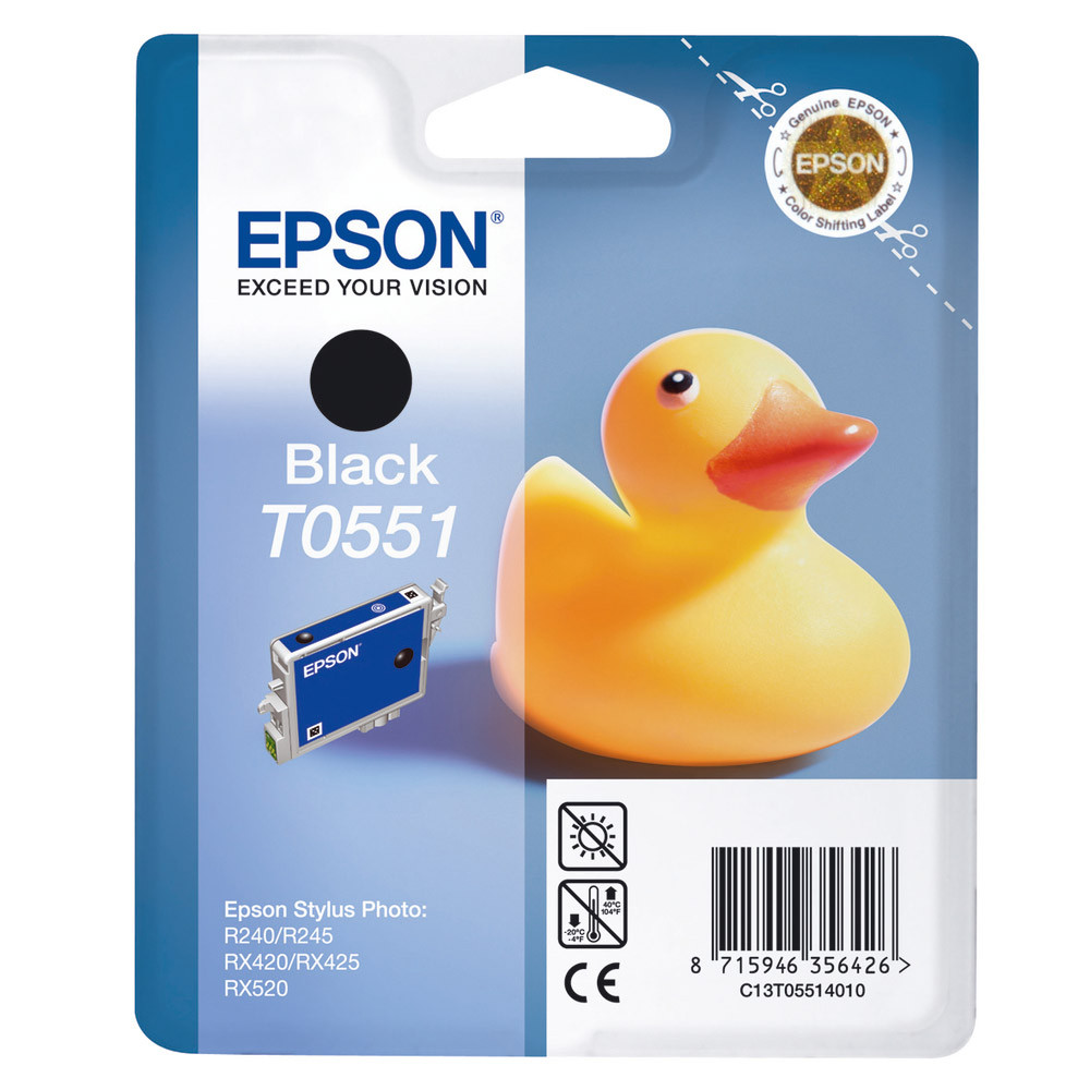 Cartouche Epson T0551 noir pour imprimantes jet d'encre