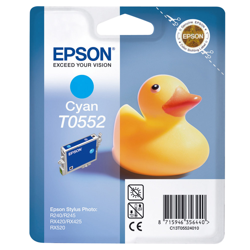 Cartouche Epson T0552 cyan pour imprimantes jet d'encre