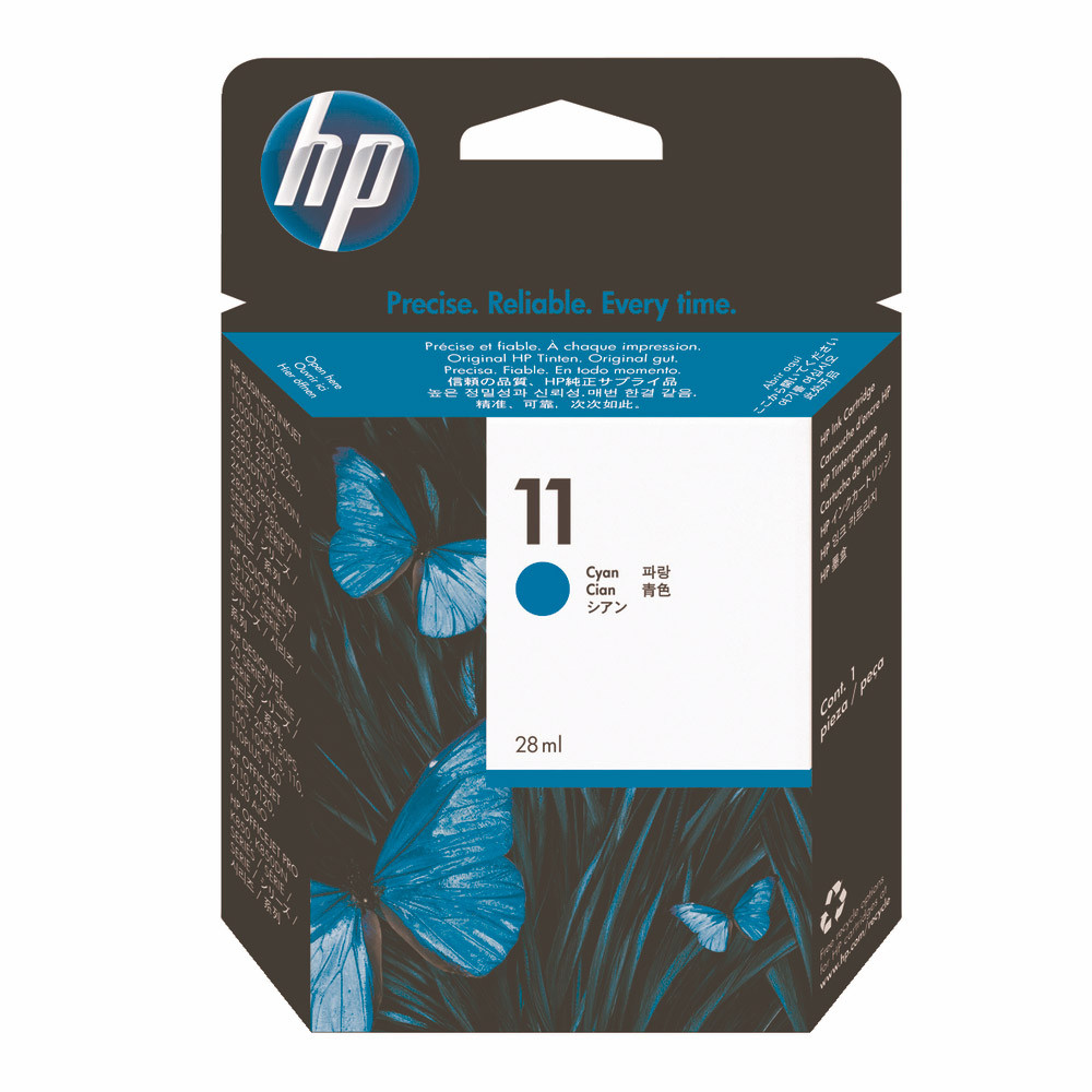 Cartouche HP 11 cyan pour imprimantes jet d'encre