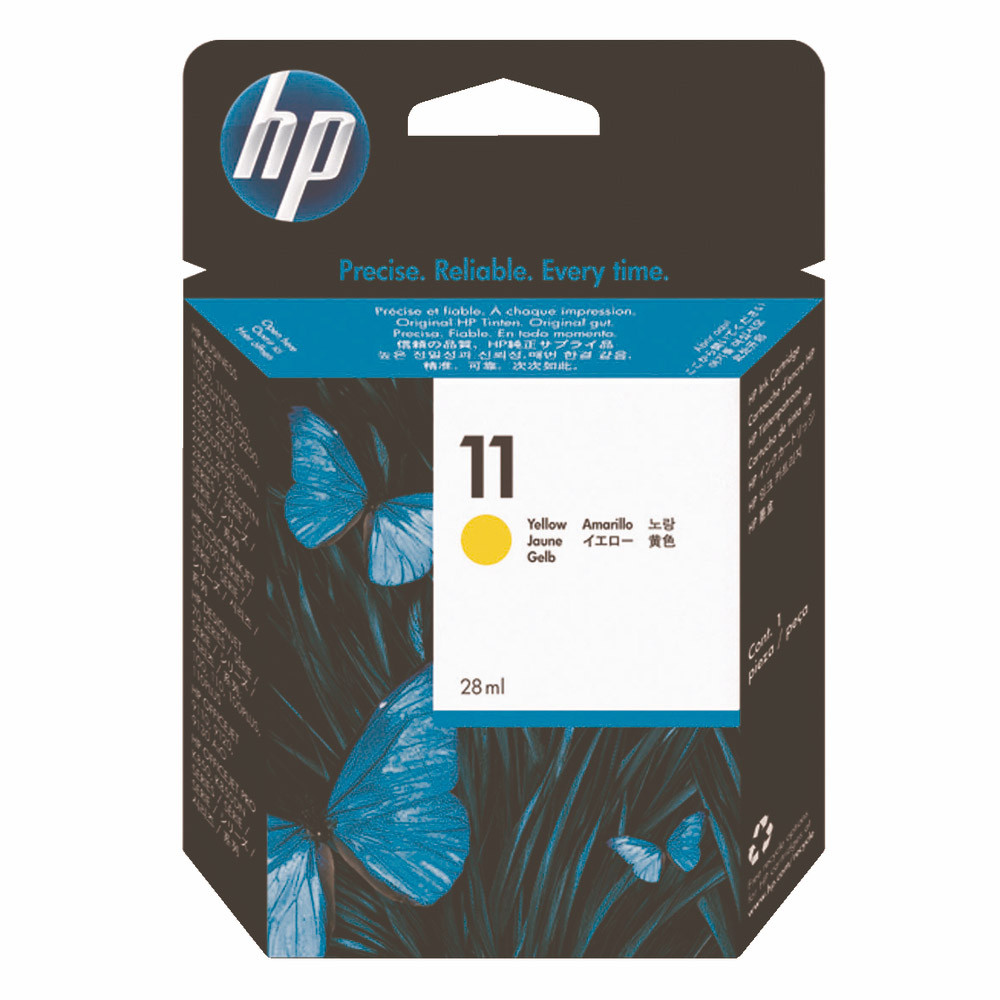 Cartouche HP 11 jaune pour imprimantes jet d'encre