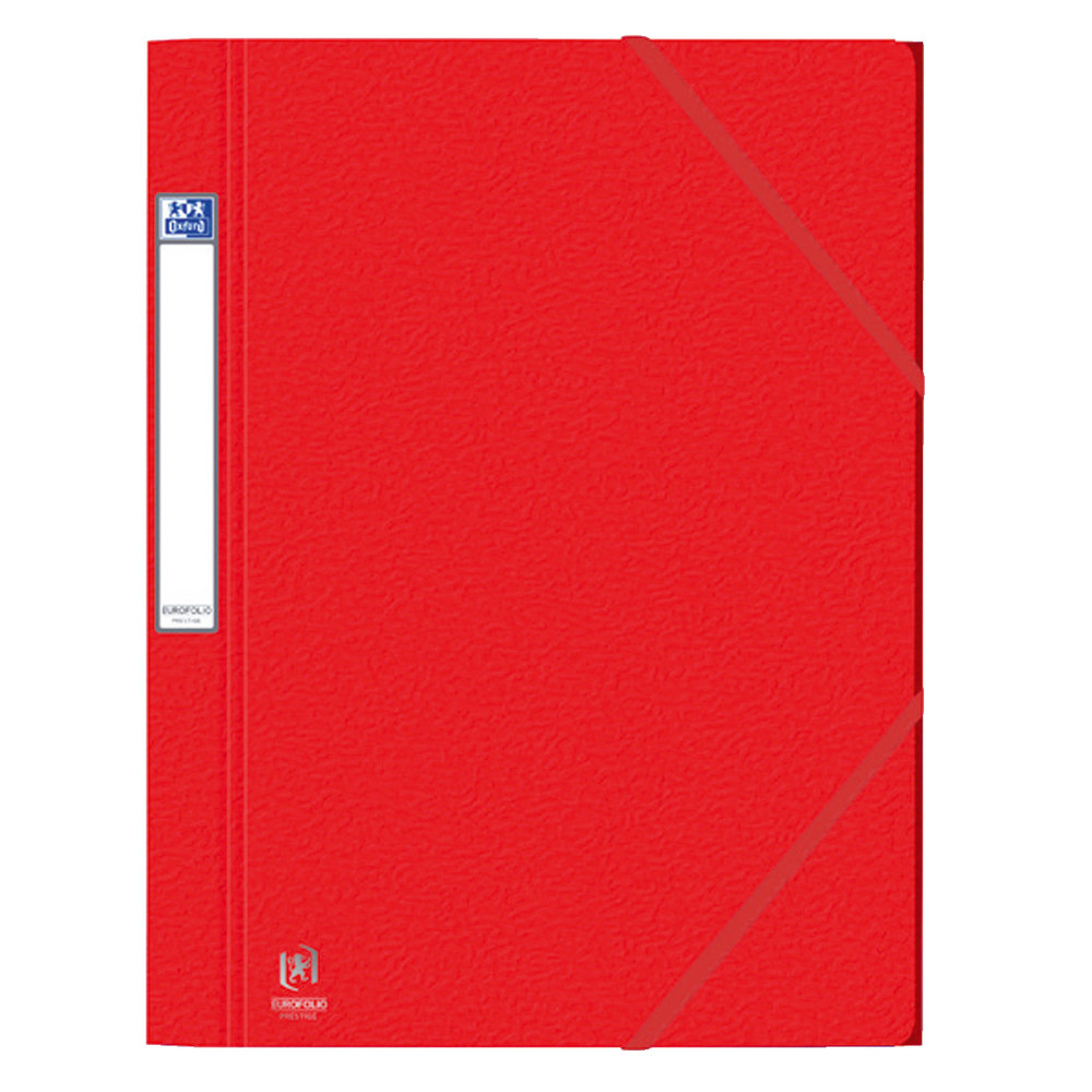 10 chemises à élastiques 3 rabats Eurofolio Prestige carte 7/10e - 600 g coloris rouge