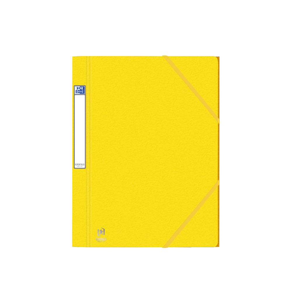 10 chemises à élastiques 3 rabats Eurofolio Prestige carte 7/10e - 600 g coloris jaune