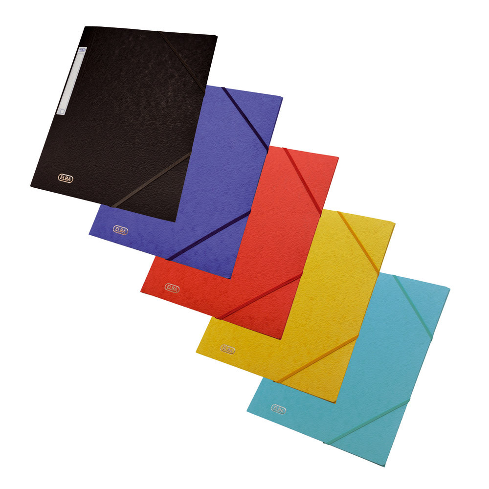 10 chemises à élastiques 3 rabats Eurofolio 5/10e coloris assortis