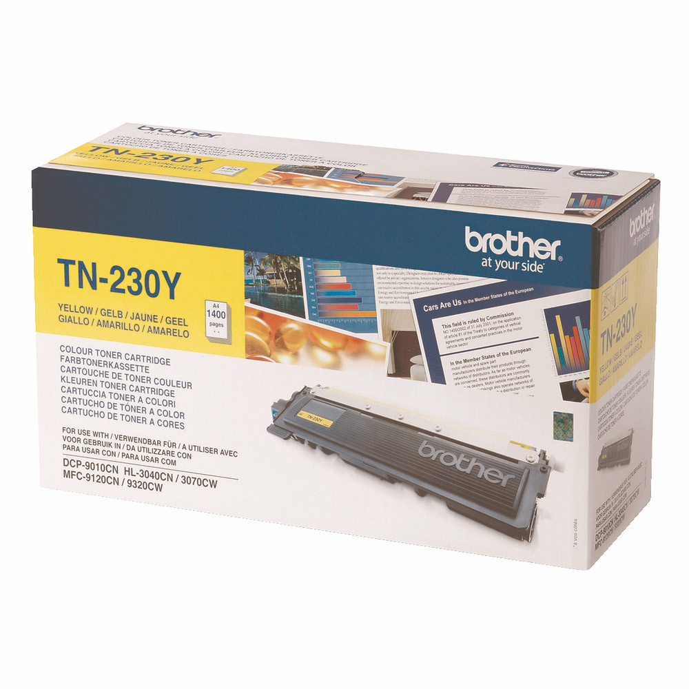 Toner Brother TN 230Y jaune pour imprimantes laser