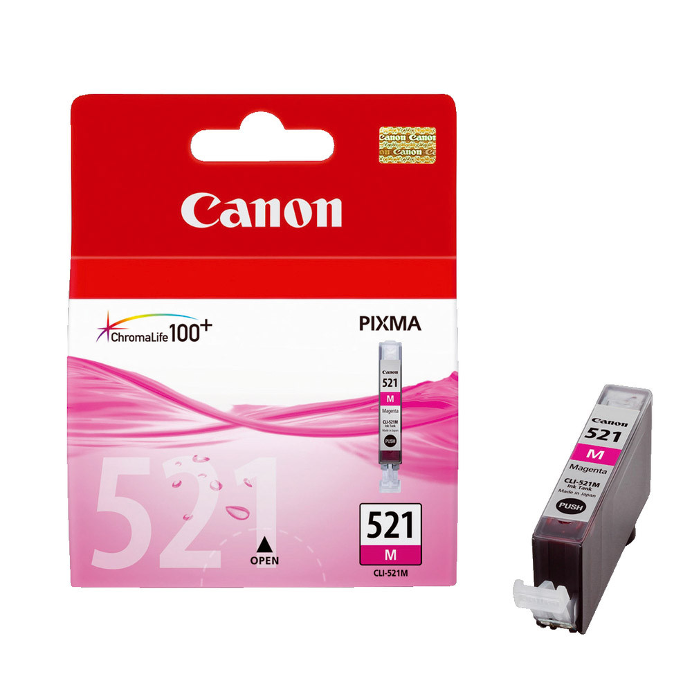 Cartouche Canon CLI 521M magenta pour imprimantes jet d'encre