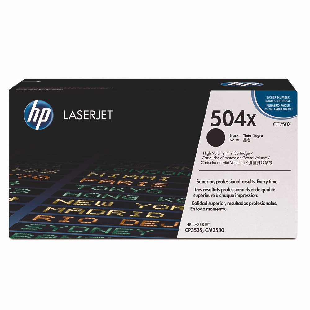 Toner HP 504X noir pour imprimantes laser