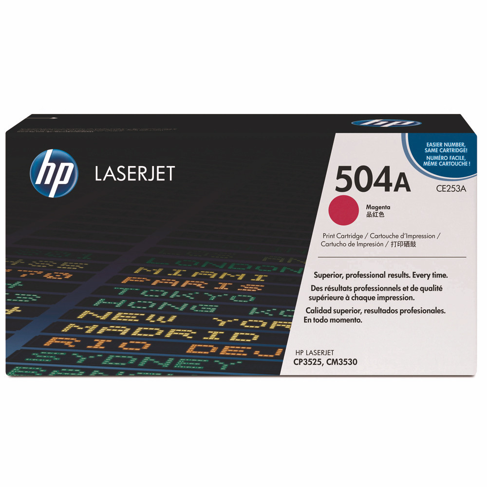 Toner HP 504A magenta pour imprimantes laser