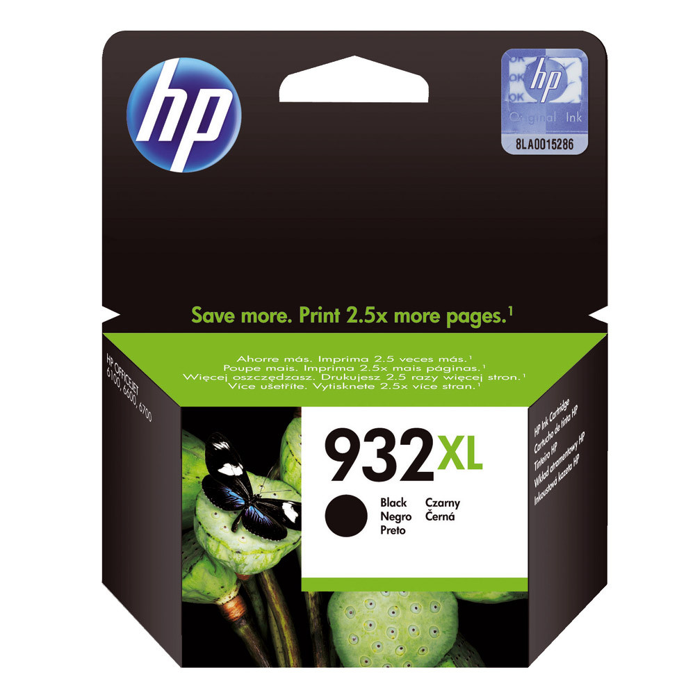 Cartouche HP 932 XL noir pour imprimantes jet d'encre