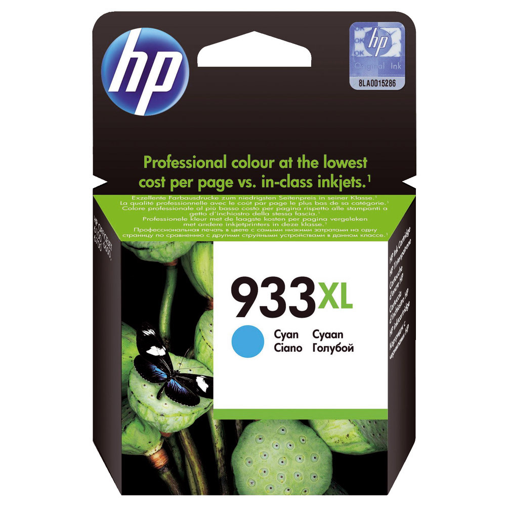 Cartouche HP 933 XL cyan pour imprimantes jet d'encre