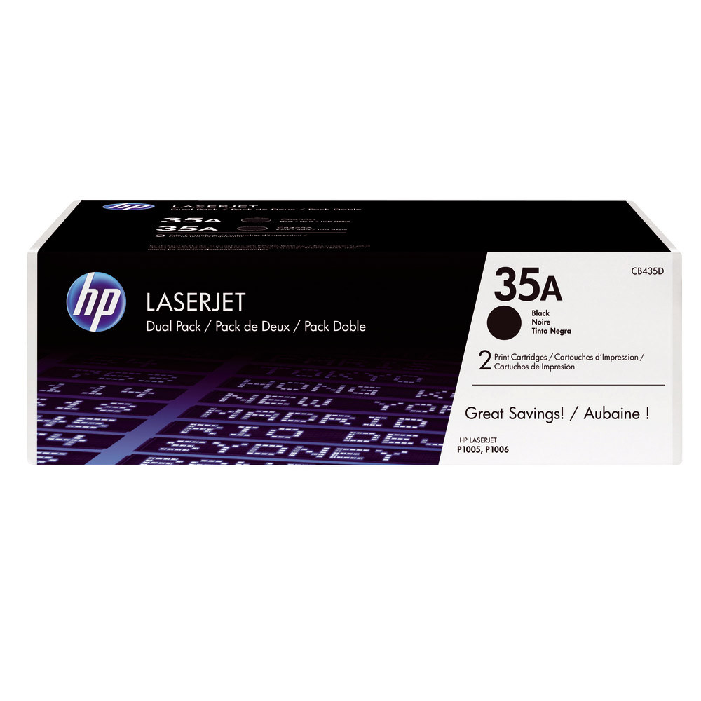 Pack 2 toners HP 35AD noir pour imprimantes laser