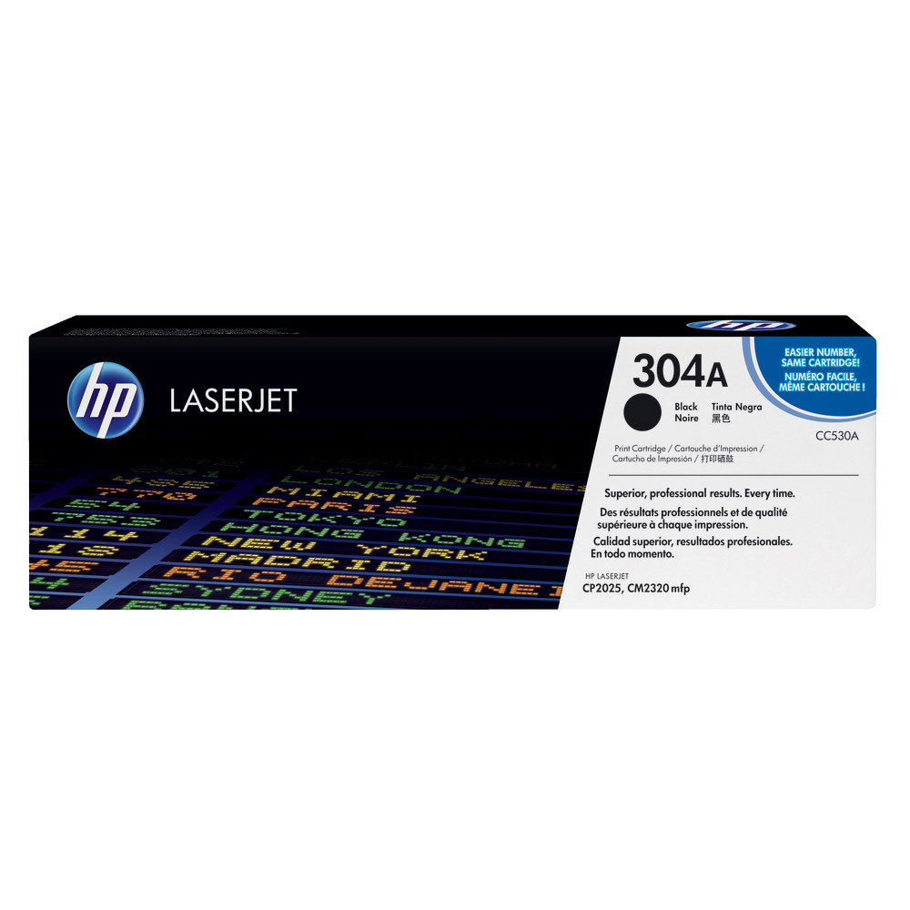 Pack 2 toners HP 304A noir pour imprimantes laser