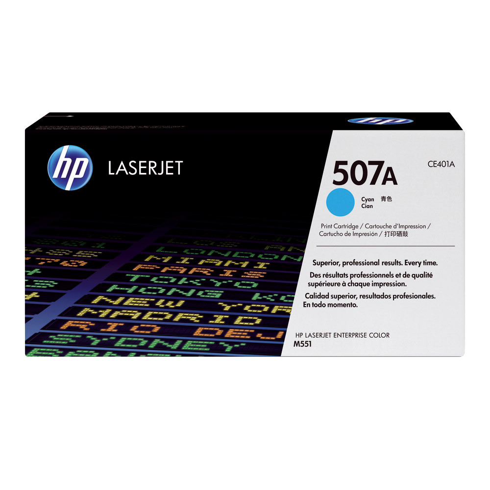 Toner HP 507A cyan pour imprimantes laser