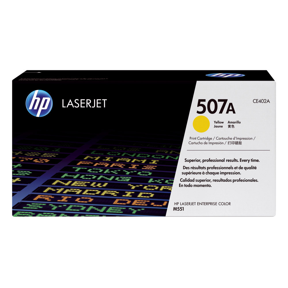 Toner HP 507A jaune pour imprimantes laser
