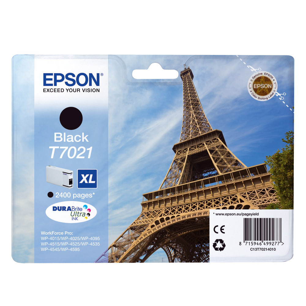Cartouche Epson T7021 noir pour imprimantes jet d'encre