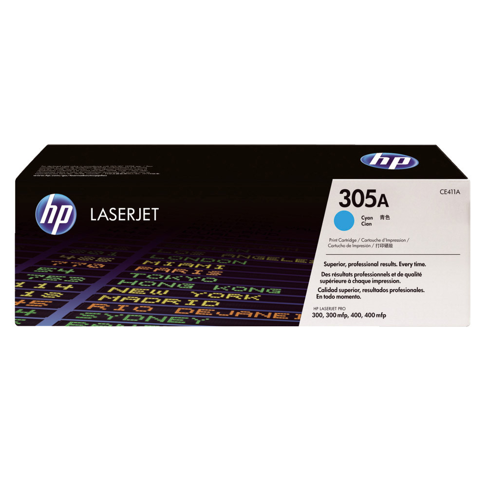 Toner HP 305A cyan pour imprimantes laser
