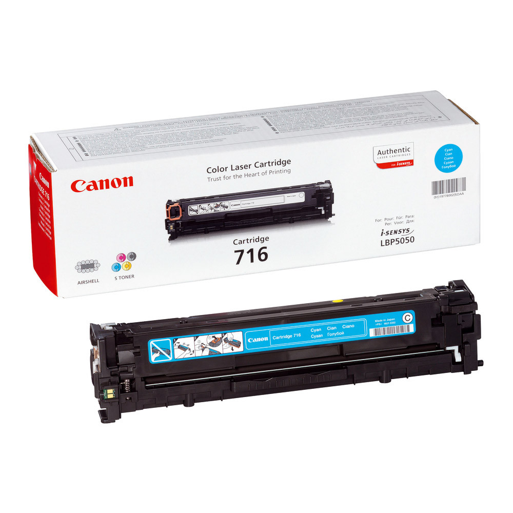 Toner Canon 716 cyan pour imprimantes laser