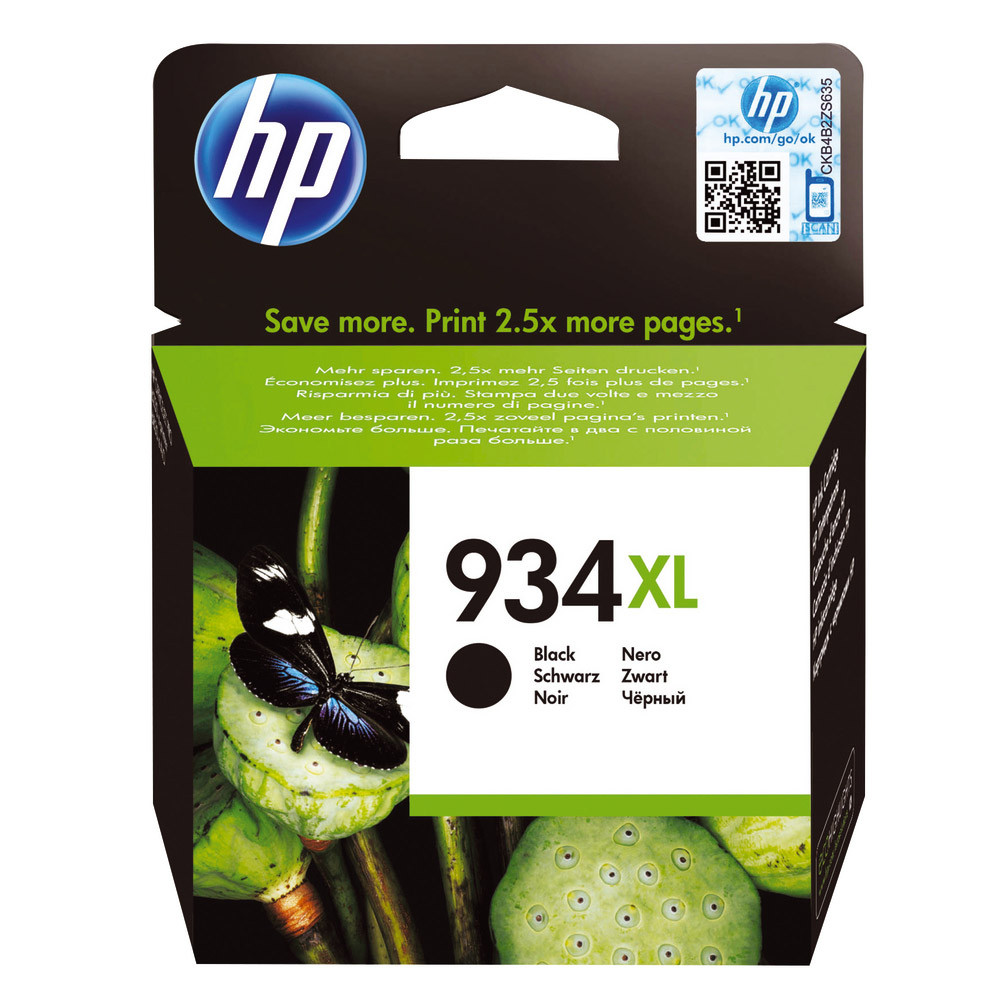 Cartouche HP 934 XL noir pour imprimantes jet d'encre