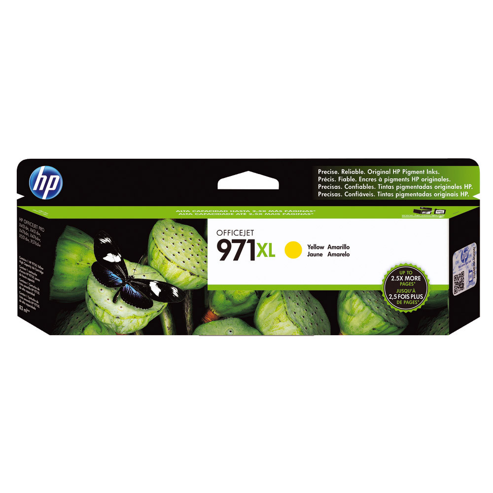 Cartouche HP 971 XL jaune pour imprimantes jet d'encre
