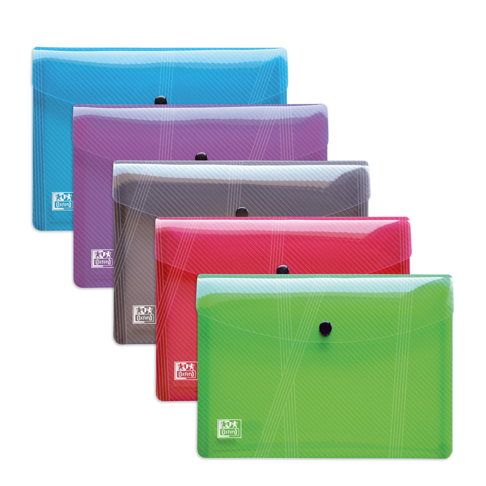 5 chemises pochettes Hawai format A5 coloris assortis