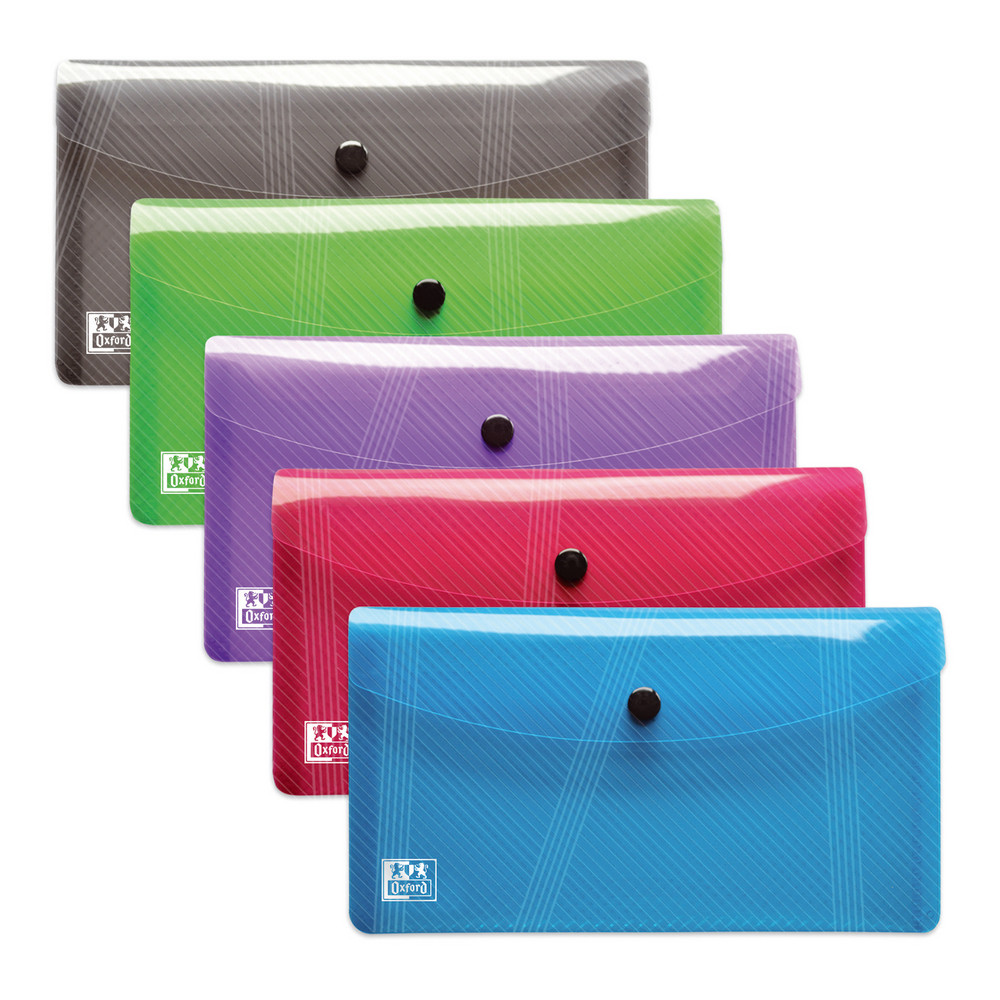 5 chemises pochettes Hawai format DL coloris assortis