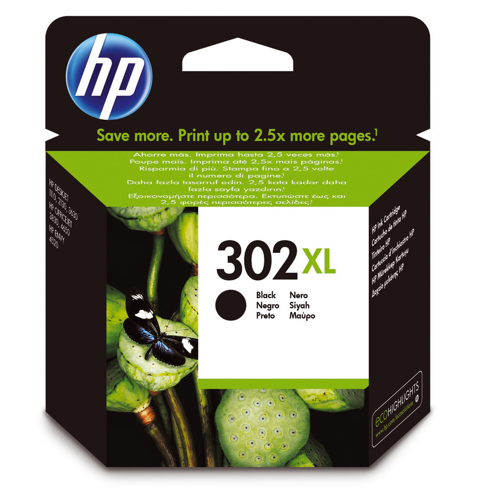 Cartouche HP 302 XL noir pour imprimantes jet d'encre