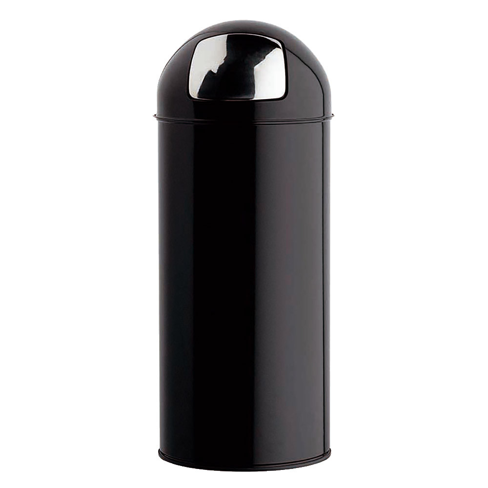 Poubelle Push Rossignol 45 L noire, couvercle à trappe