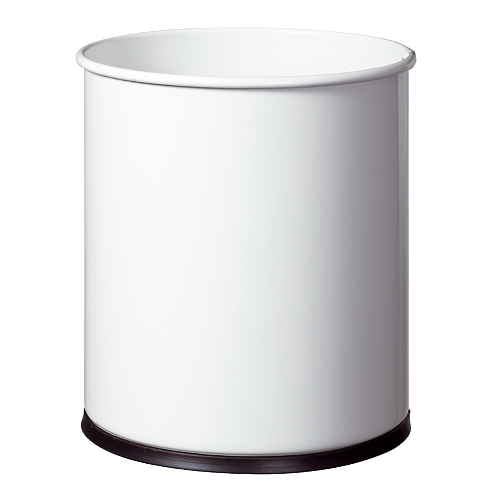 Corbeille bureau métal Papéa Rossignol 15 L blanc