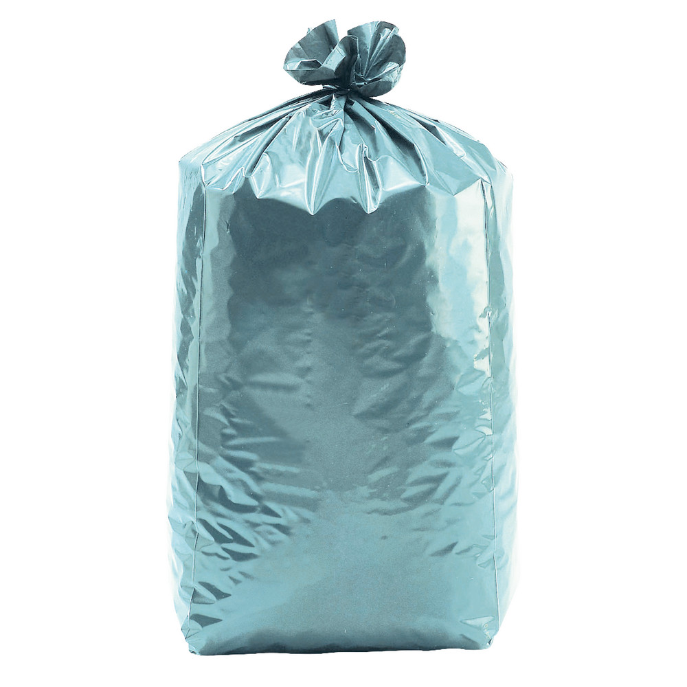 200 sacs sacs poubelle 100 L bleu-vert