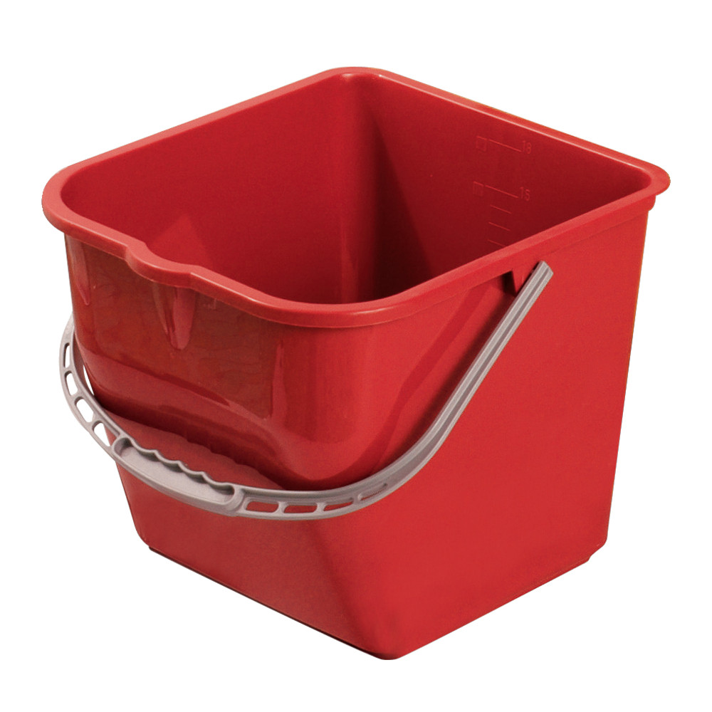 Seau professionel 17 L rouge