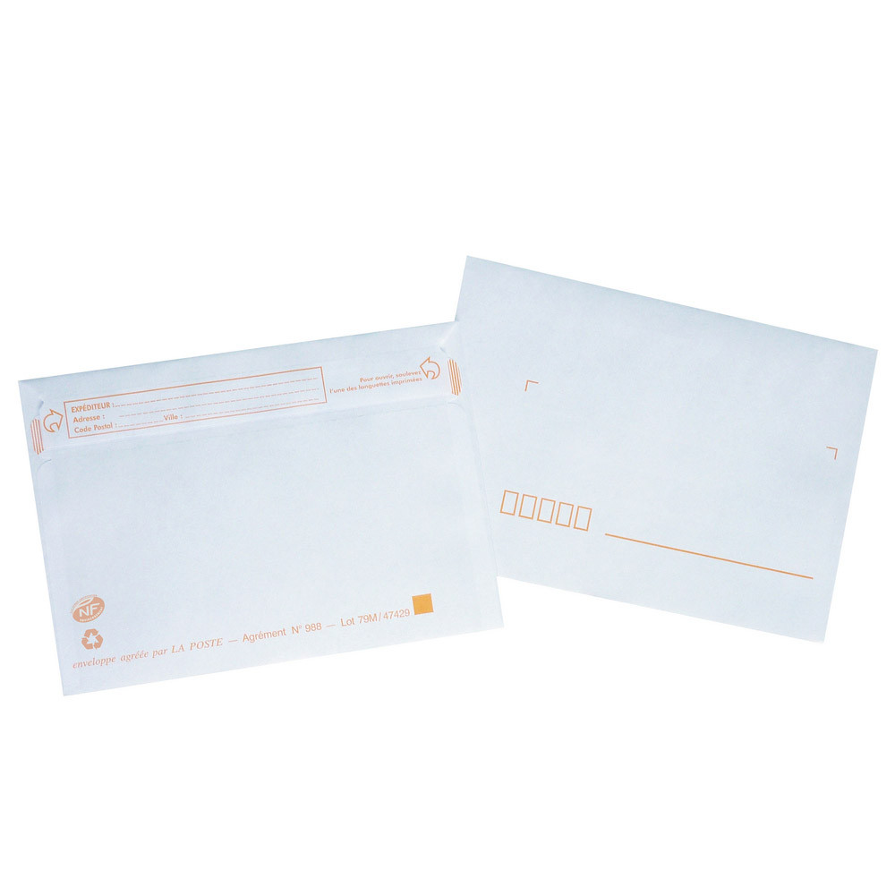 50 enveloppes C6 blanches La Couronne précasées à bande protectrice 114 x 162 mm sans fenêtre vélin 