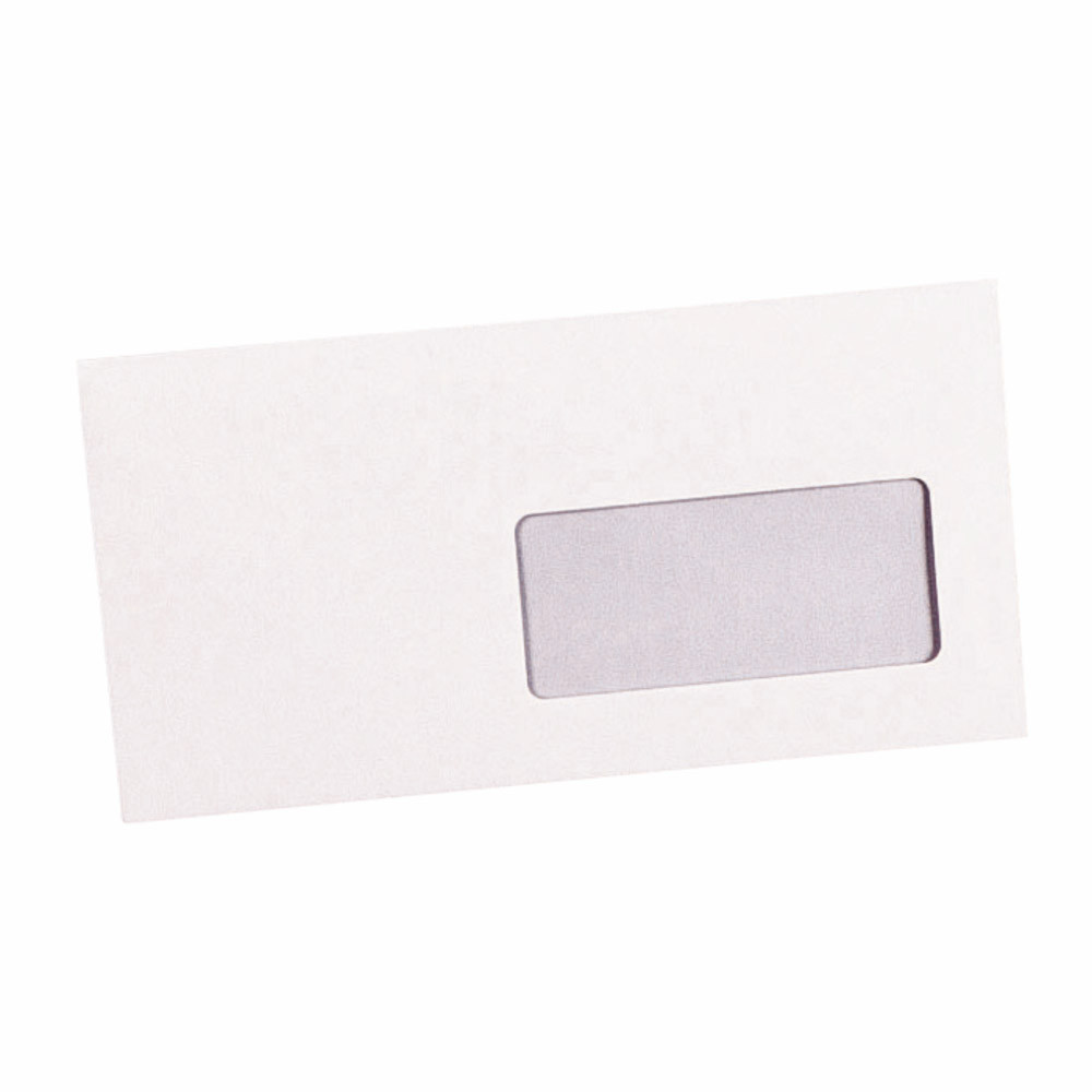 500 enveloppes DL blanches La Couronne à bande protectrice 110 x 220 mm avec fenêtre 35 x 100 mm vél