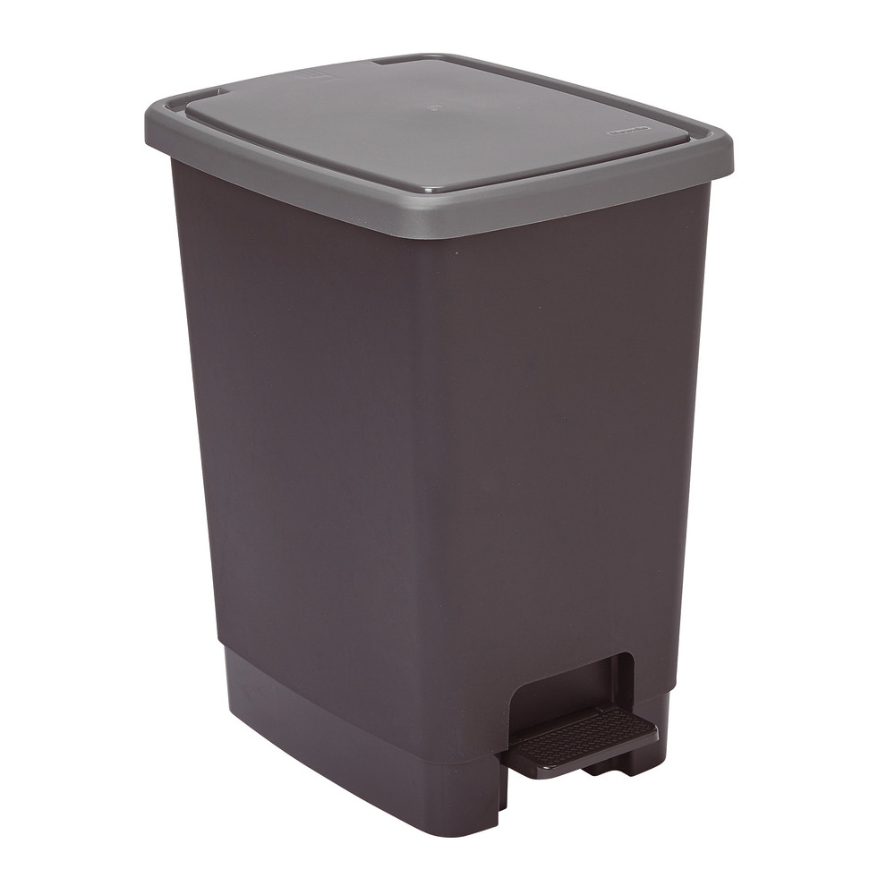 Poubelle à pédale 30 L Flat Bin, coloris noir