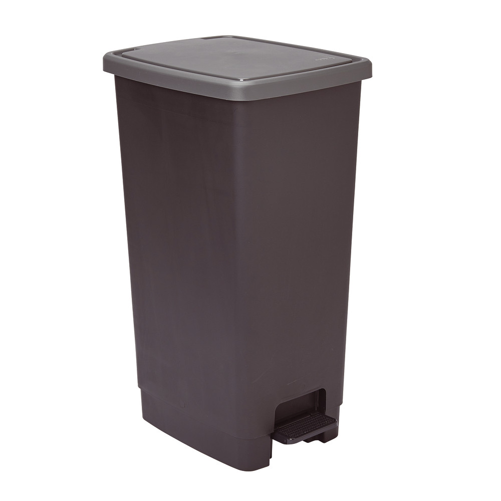 Poubelle à pédale 40 L Flat Bin, coloris noir