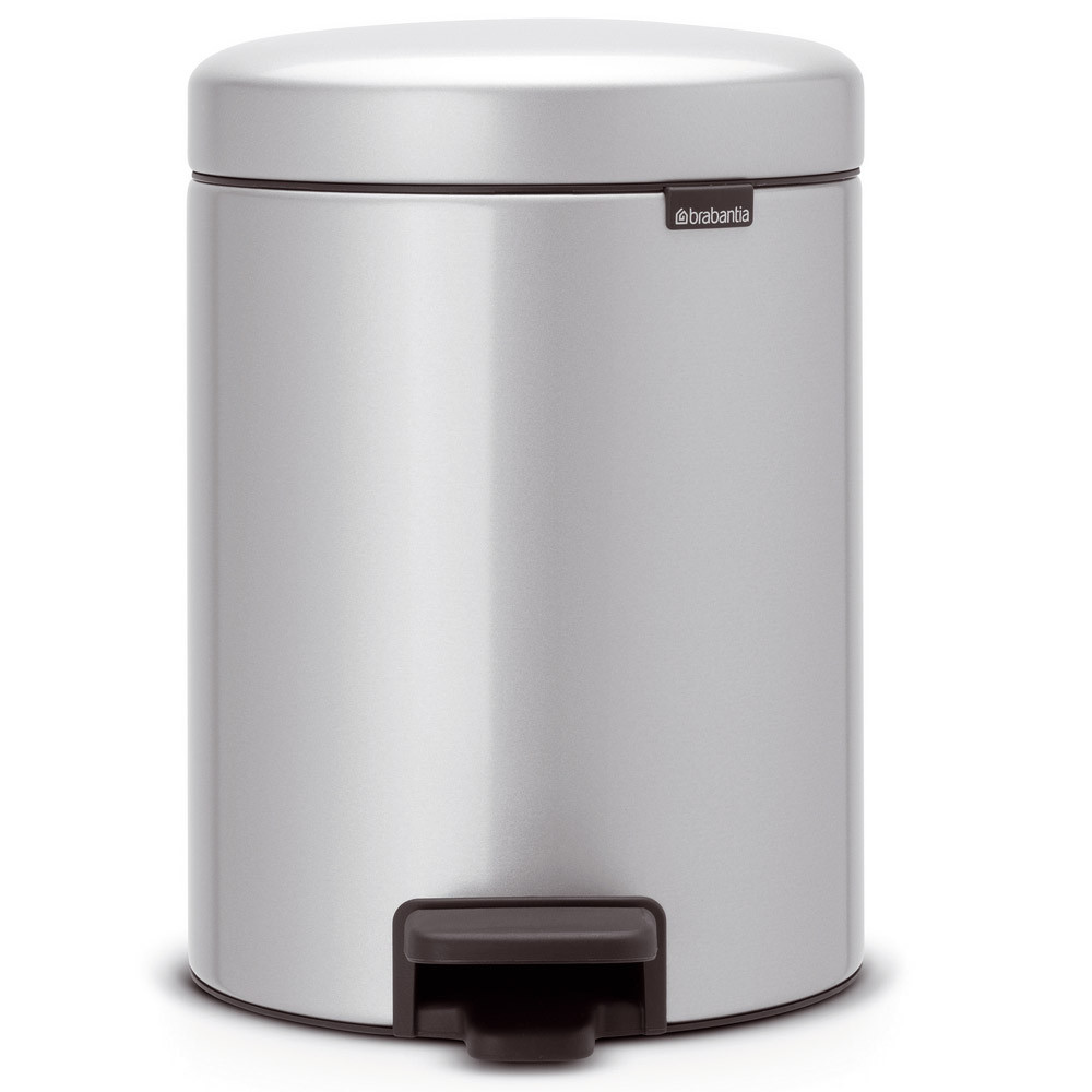 Poubelle NewIcon Brabantia 5 L gris métal