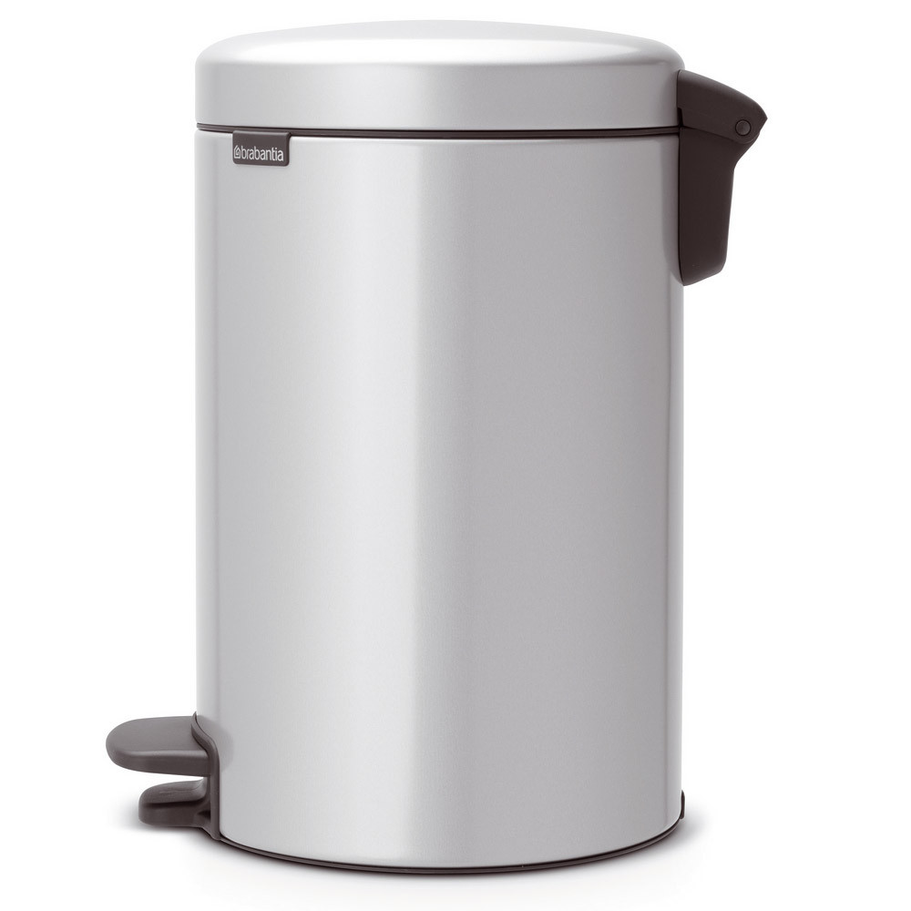 Poubelle NewIcon Brabantia 12 L gris métal