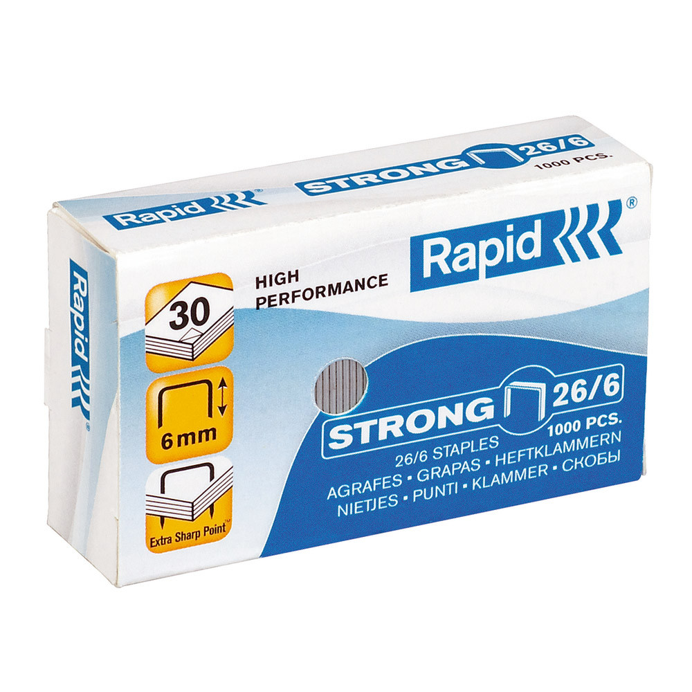 1000 agrafes Strong N° 26/6 Rapid