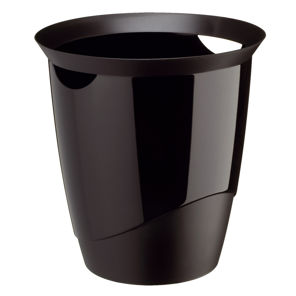 Corbeille Trend noire opaque 16 L