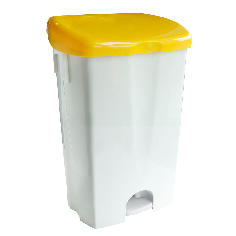 Poubelle à pédale 50 L jaune