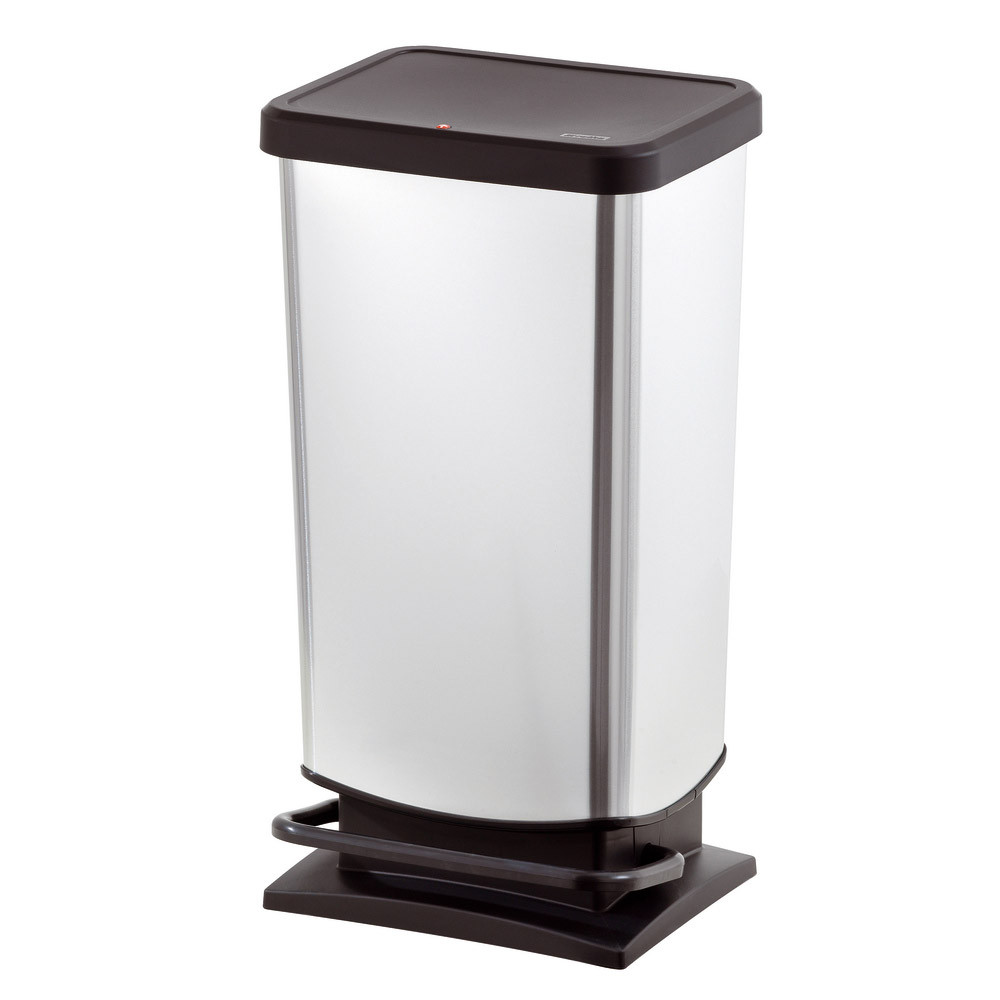 Fourre-tout décor inox 40 L