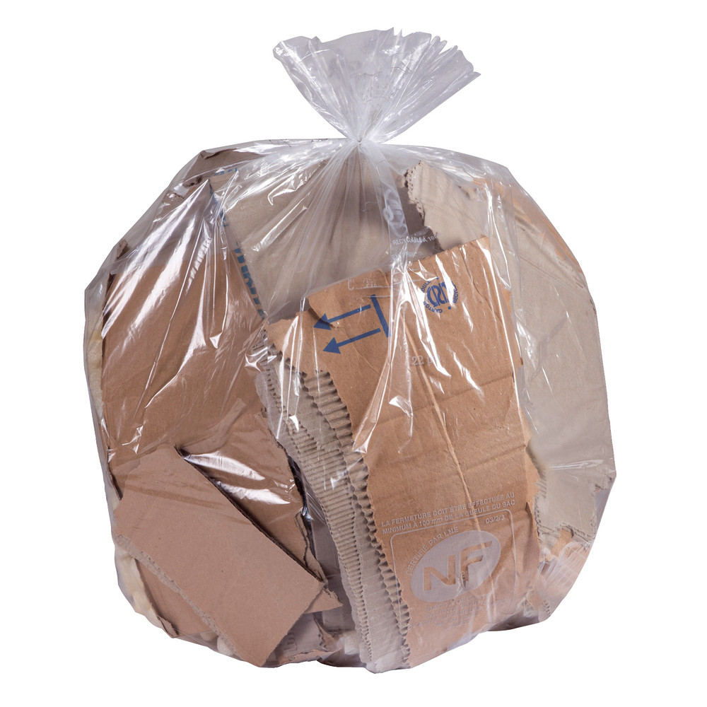100 sacs transparents standard 130 L