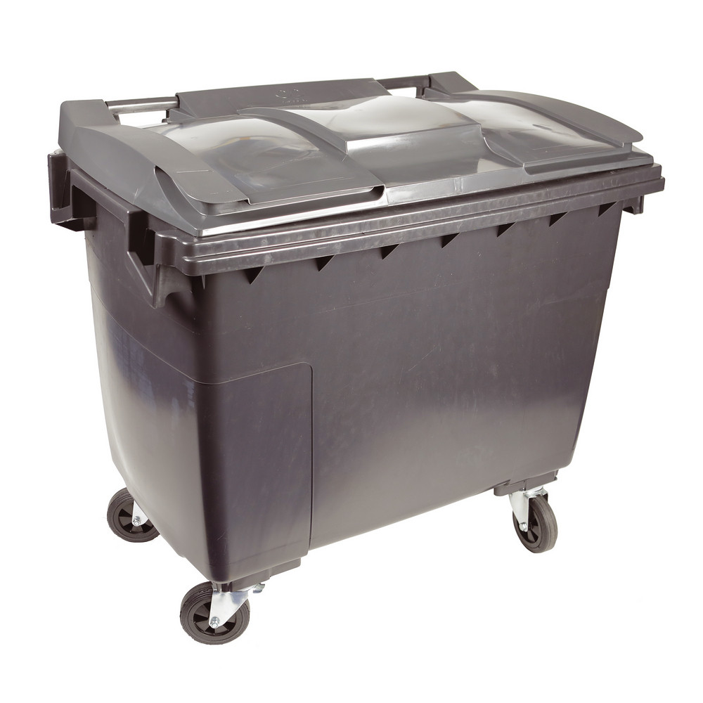 Conteneur 4 roues SULO prise frontale 660 L gris/ gris